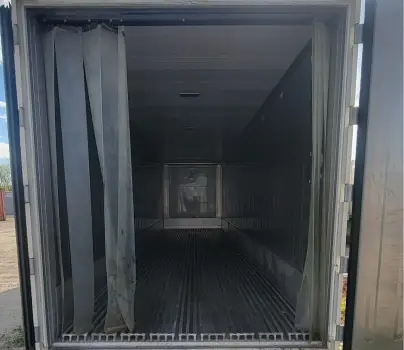 The inside of long Refrigerated Containers in Utah