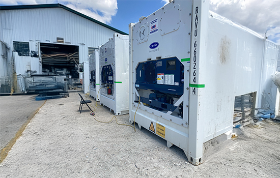 Refrigerated Containers in Davenport IA getting ready to ship